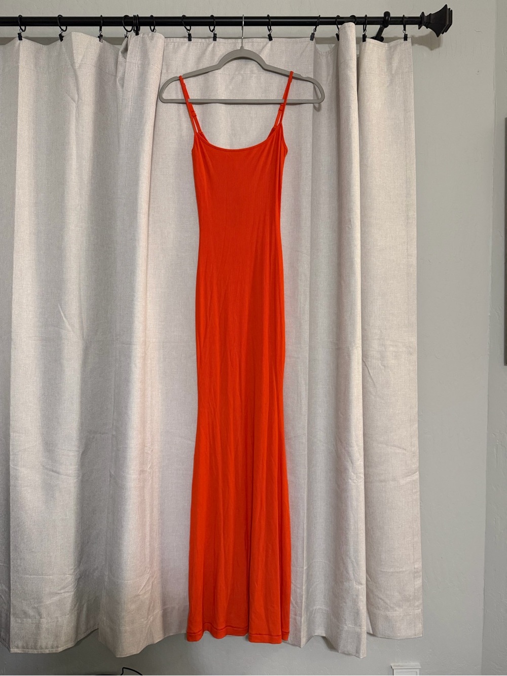 NWT Skims Soft Lounge Long Slip Dress Fire Limited Edition - Picture 2 of 5